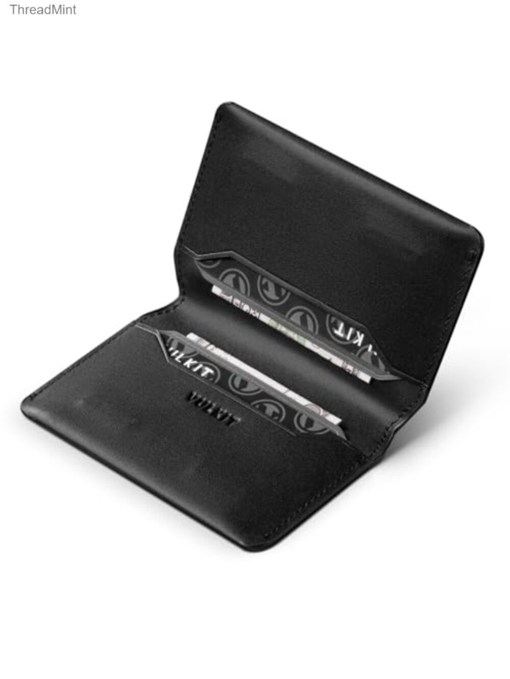 Slim Minimalist RFID Blocking Leather Card Holder Wallet Magnetic Closure